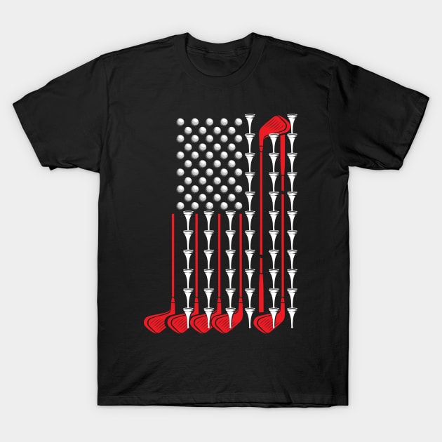 America USA Golf T-Shirt by ShirtsShirtsndmoreShirts